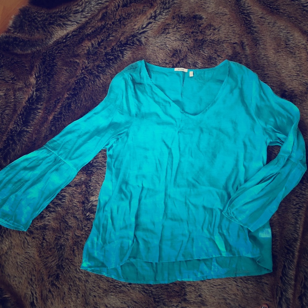 Dylan peasant turquoise blouse